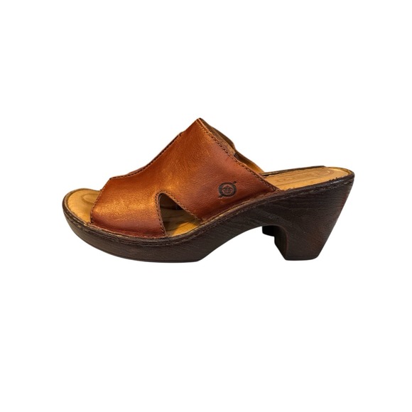 Melyssa Rust Bag Pipe slip-on sandals B04326 Brown Leather Women 9 - Picture 2 of 9